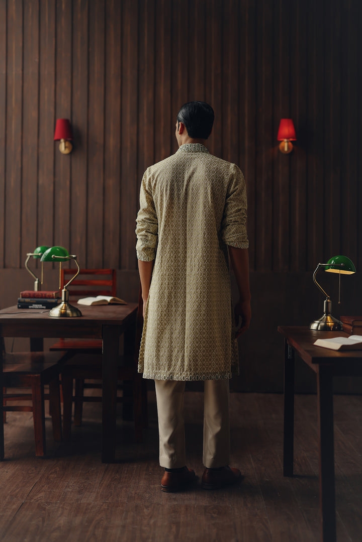 Mirrorwork Chikankari Kurta Set