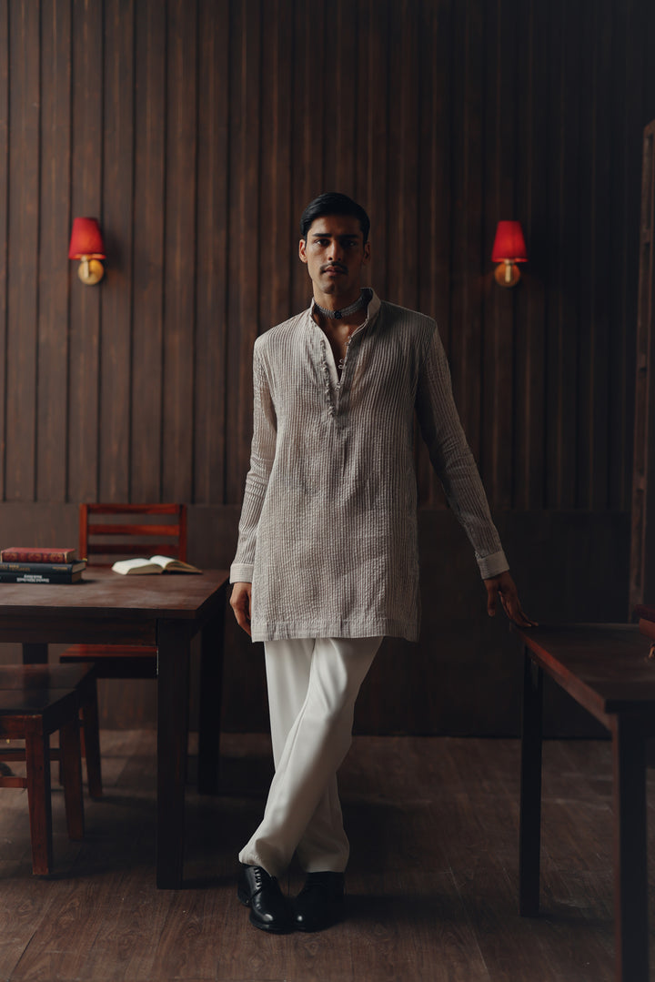 Pintuck Short Kurta Set
