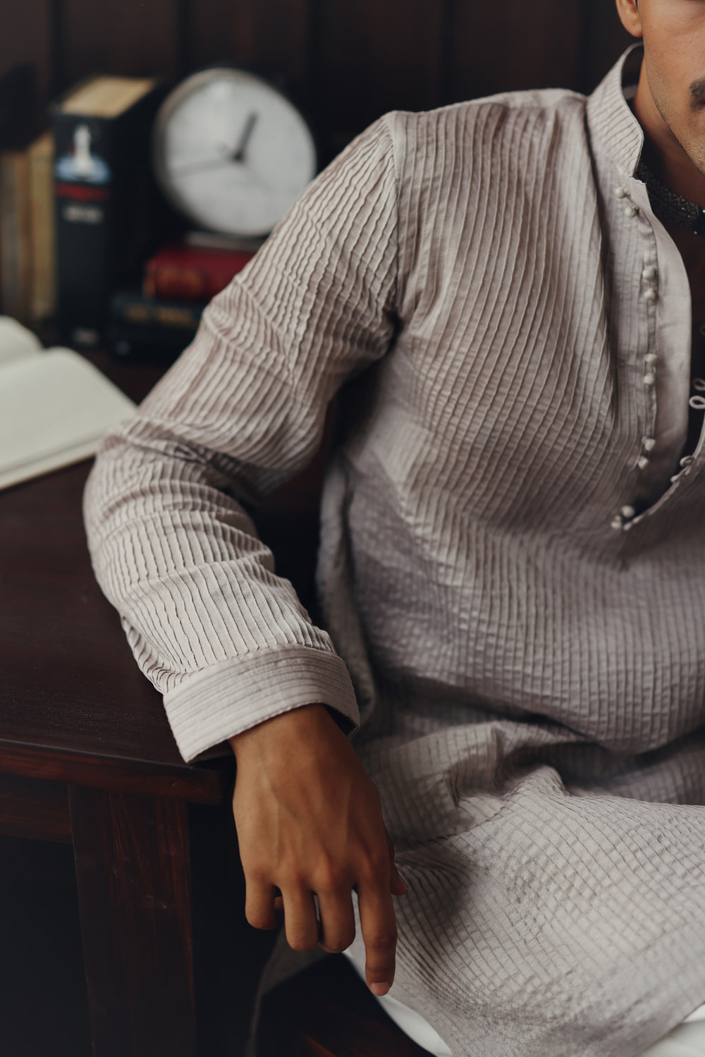 Pintuck Short Kurta Set