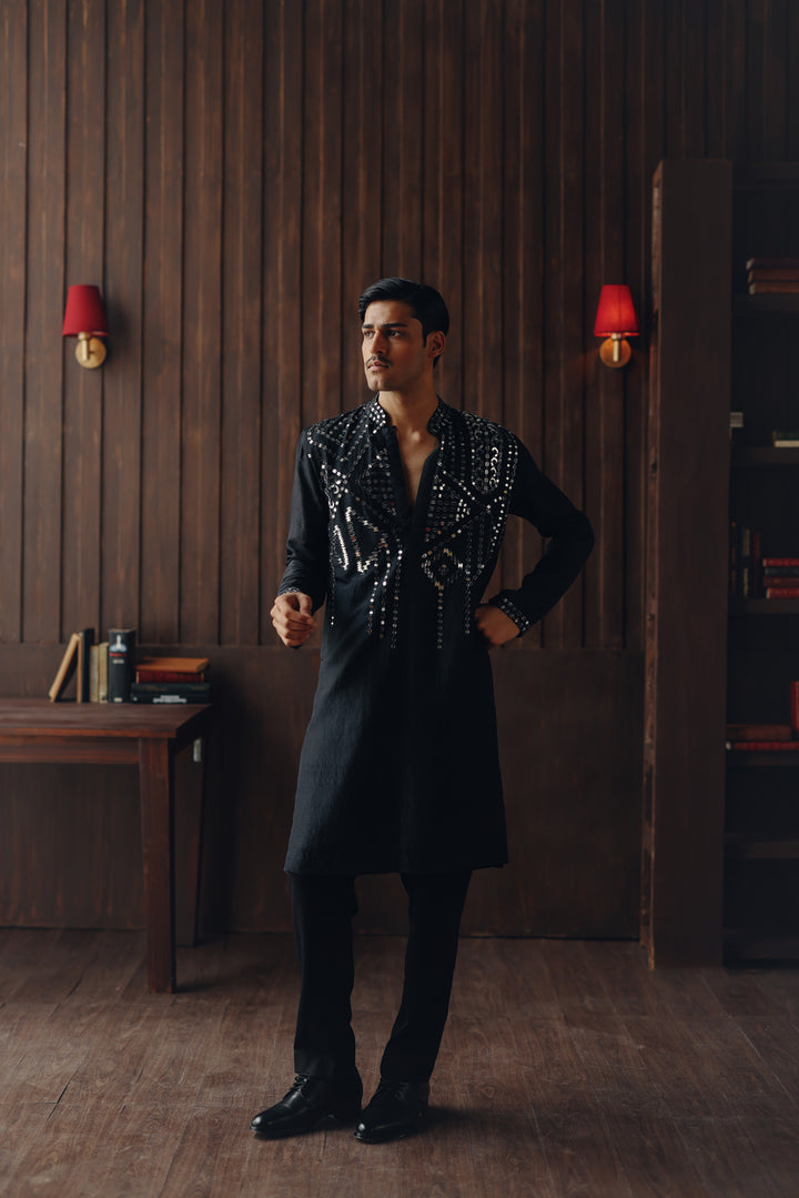Mirror Embellished Kurta
