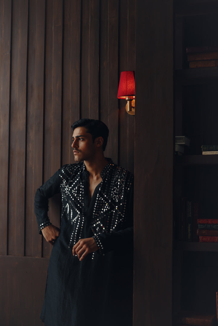 Mirror Embellished Kurta