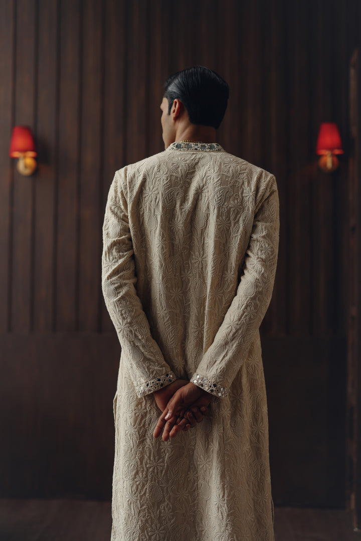 Chikankari Sherwani Set