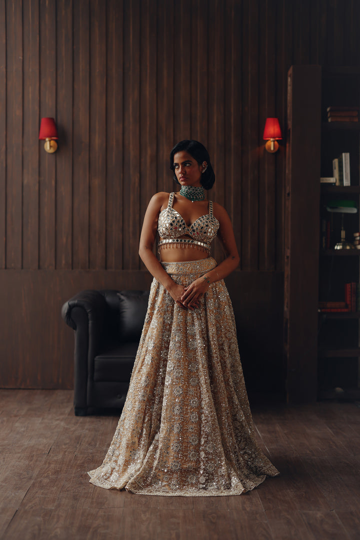 Golden Mirage Lehenga Set