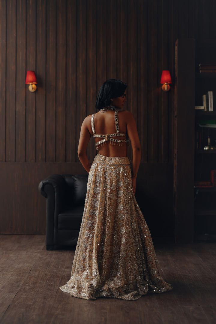 Golden Mirage Lehenga Set