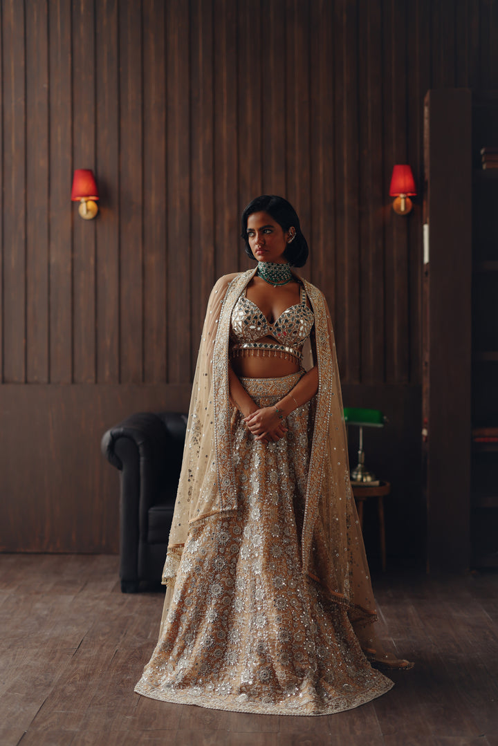 Golden Mirage Lehenga Set