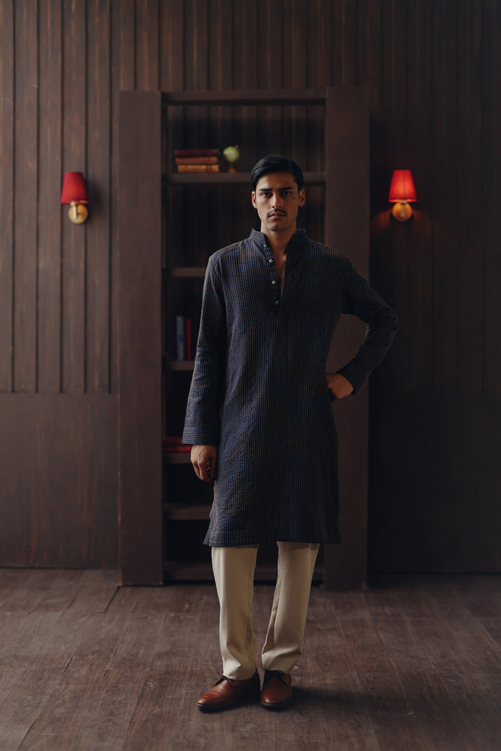 Pintuck Pathani Kurta