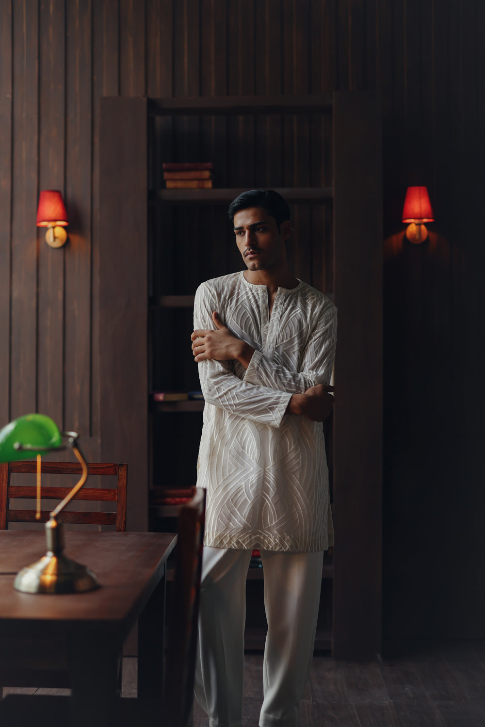 Ivory Threadwork Kurta Set