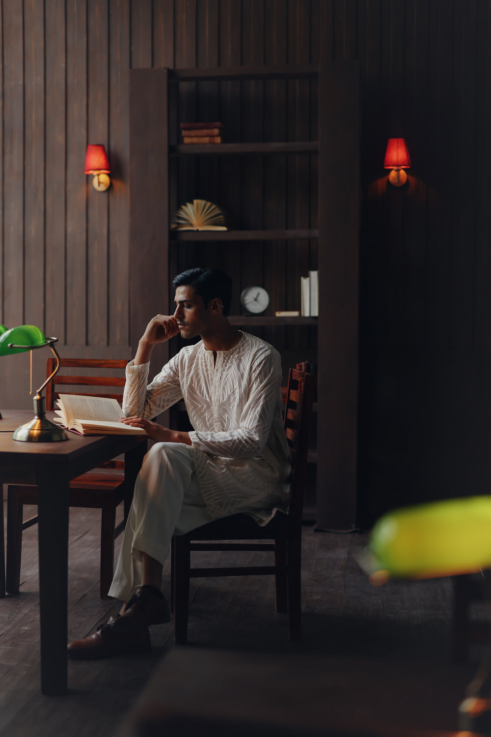 Ivory Threadwork Kurta Set