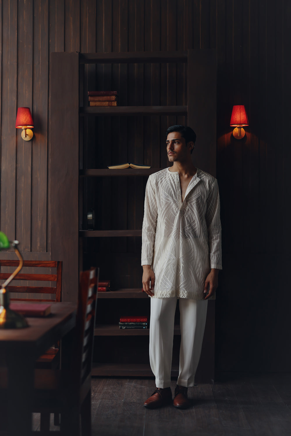 Ivory Threadwork Kurta Set