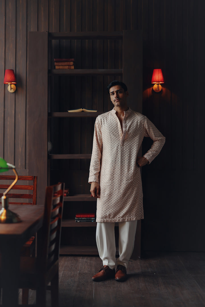 Regal Mirrorwork Beadwork Kurta Set