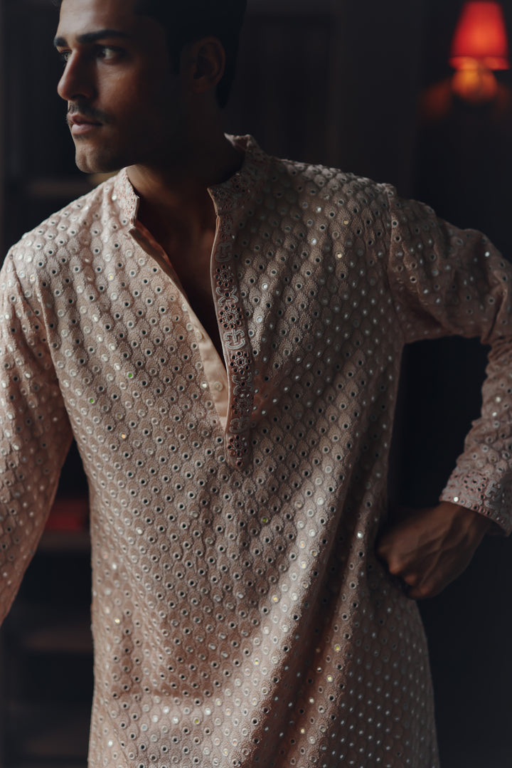 Regal Mirrorwork Beadwork Kurta Set