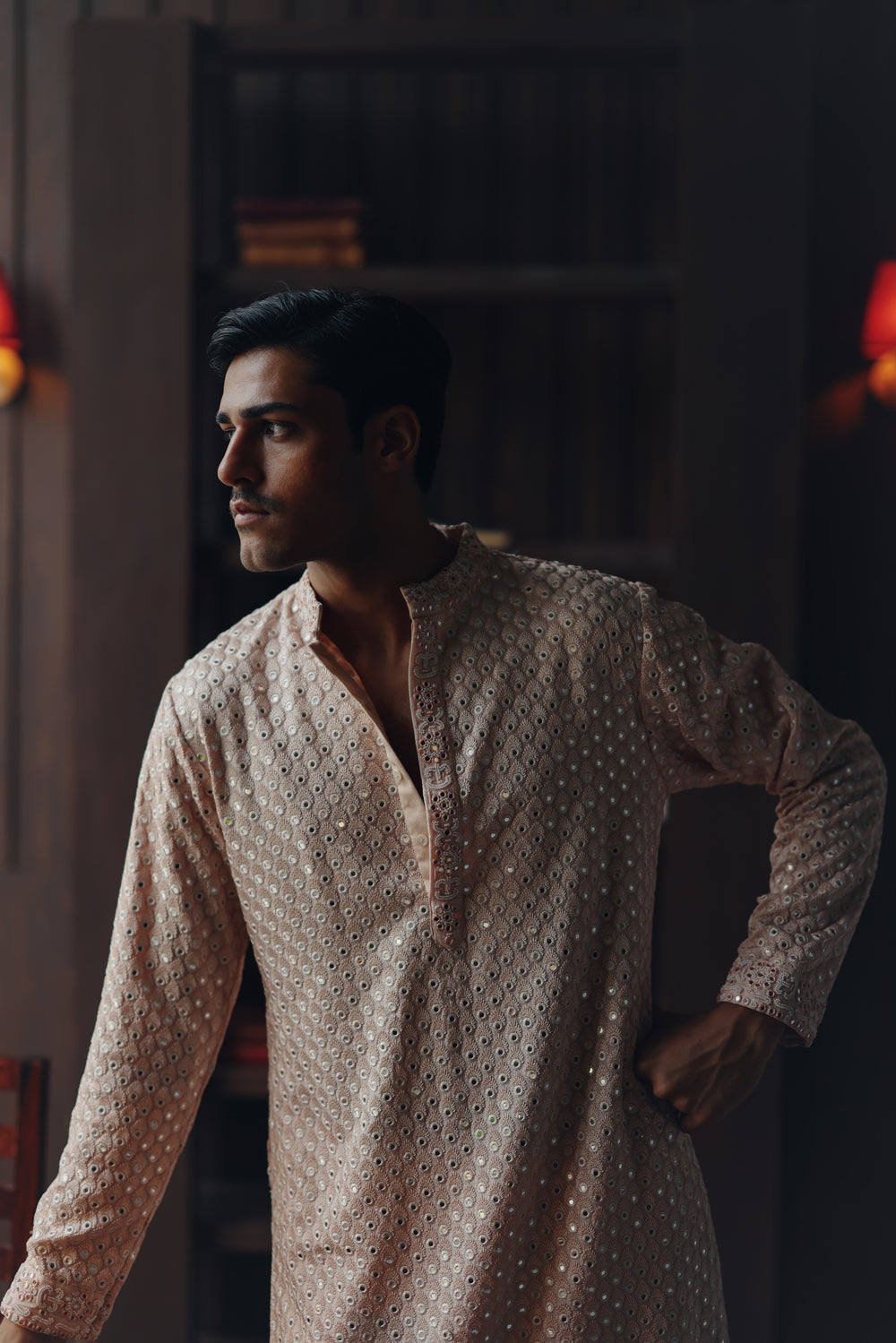 Regal Mirrorwork Beadwork Kurta Set