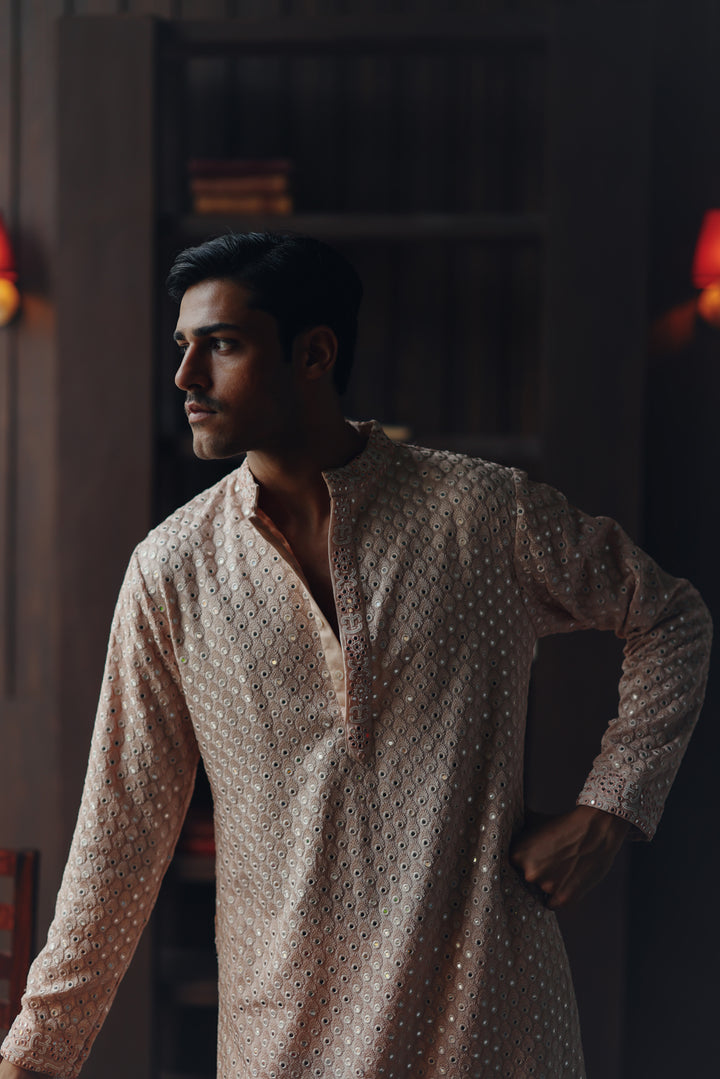 Regal Mirrorwork Beadwork Kurta Set