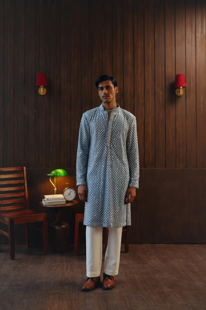 Regal Mirrorwork Beadwork Kurta Set