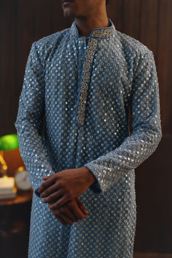 Regal Mirrorwork Beadwork Kurta Set