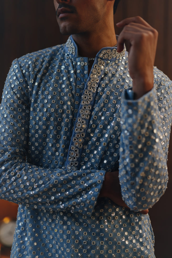 Regal Mirrorwork Beadwork Kurta Set