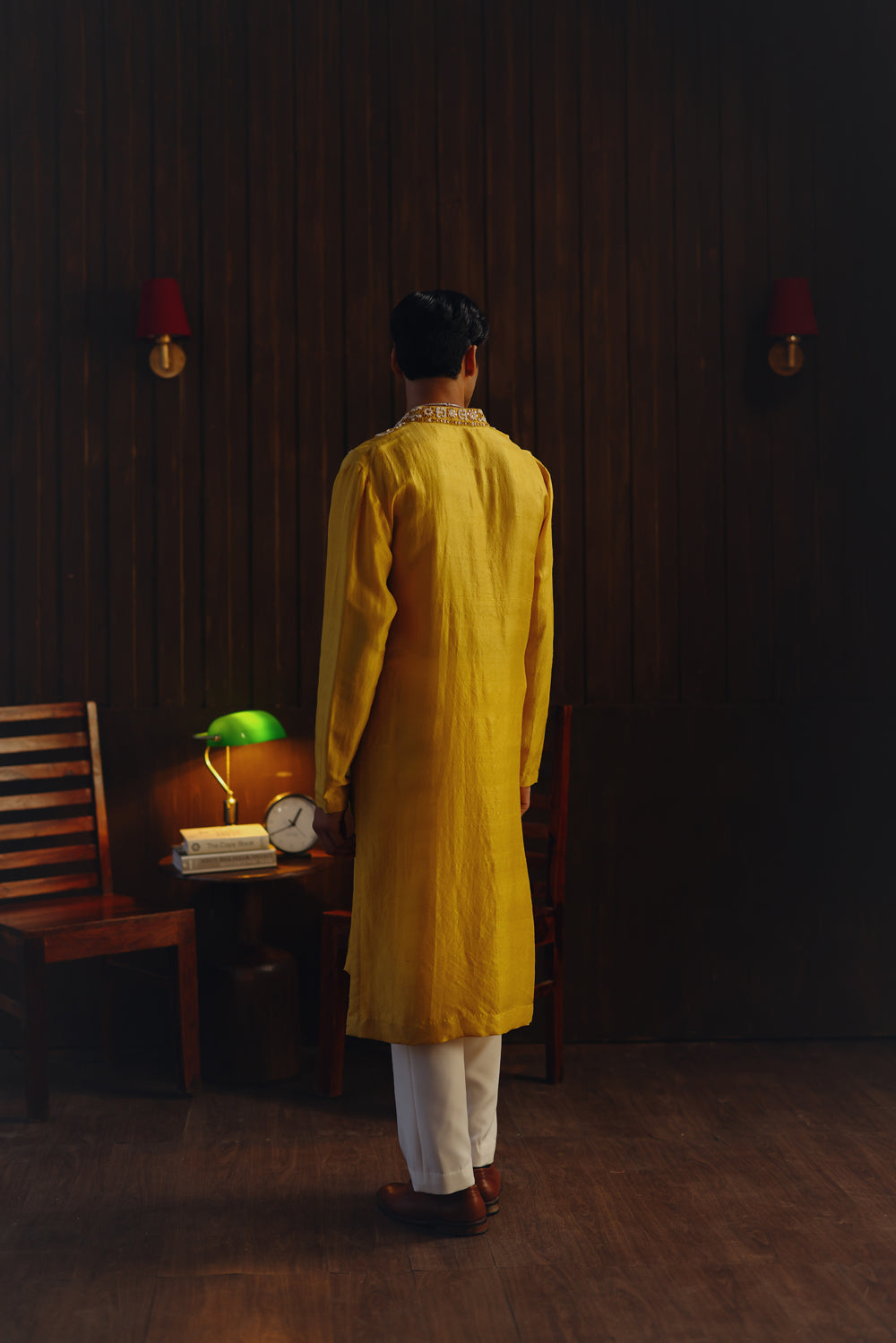 Mirrorwork Beadwork Monga Silk Kurta Set