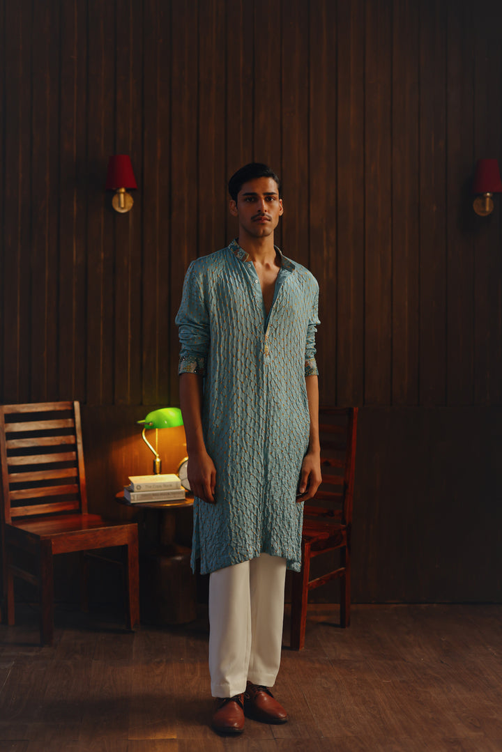 Embellished Bandhani Kurta Set