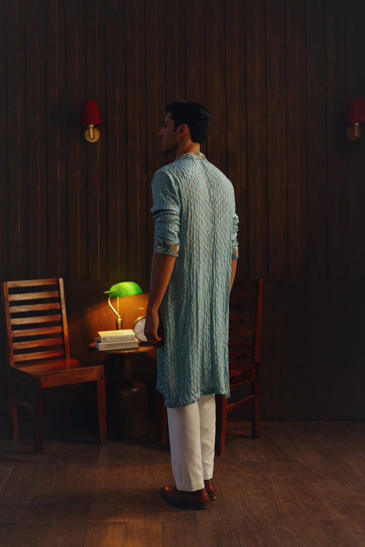 Embellished Bandhani Kurta Set