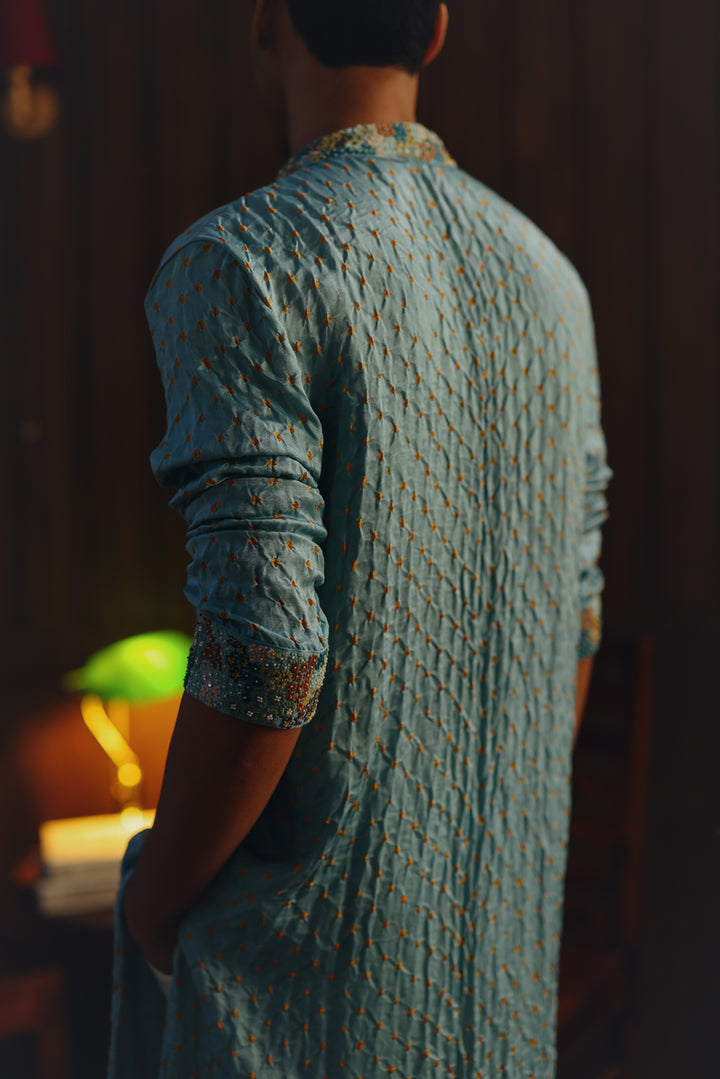 Embellished Bandhani Kurta Set