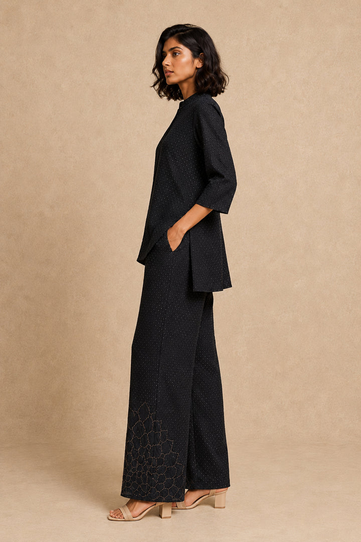 Rai Bandhani Shirt Back Buttons