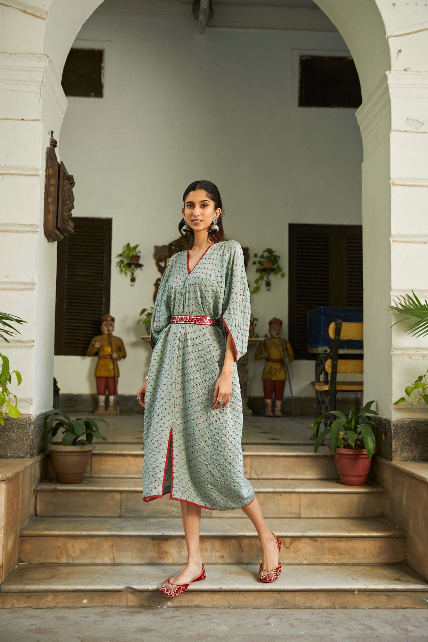 Bandhani Kaftan Dress