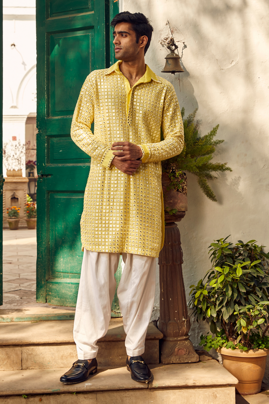 Mirrorwork Pathan Suit