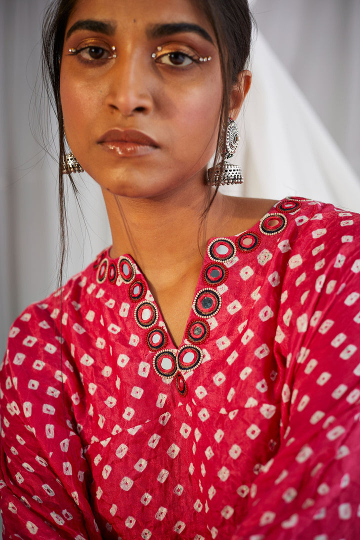 Rabari Bandhani Asym Dress