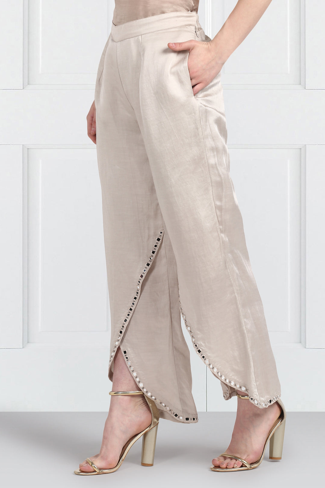 Taupe Double Layered Pants