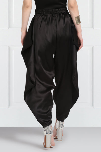 Black Adjustable Dhoti Pants