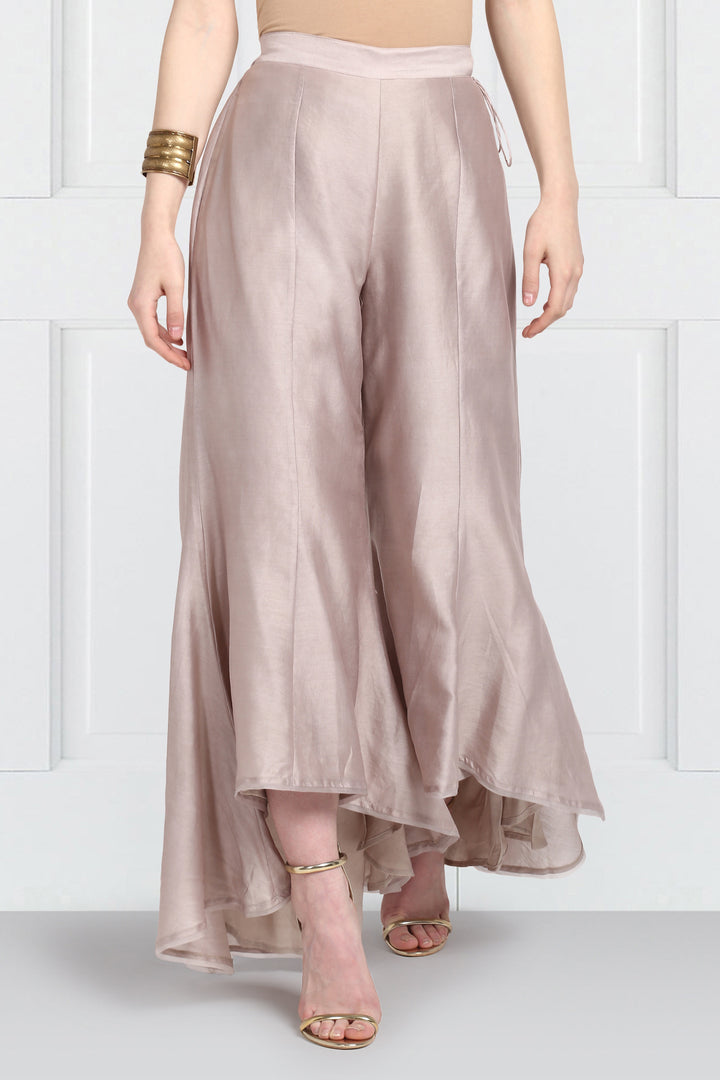 Taupe Flared Tulip Pants